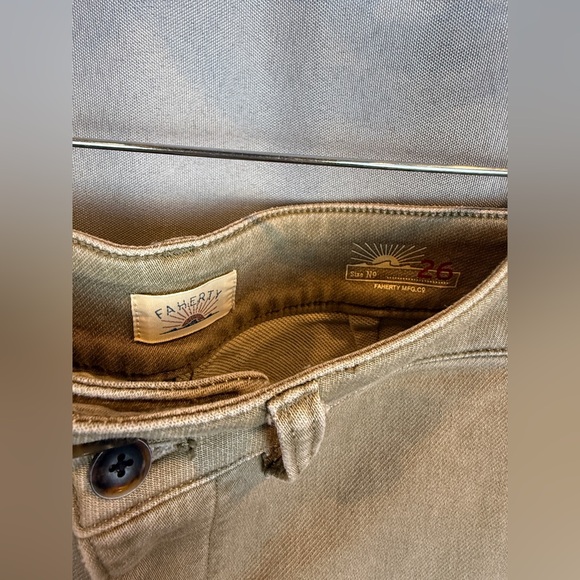 Faherty Stretch Terry Sailor Trouser - Desert Khaki- Size 26 - Picture 8 of 13